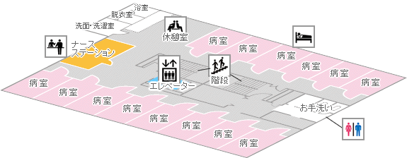 入院フロア案内図